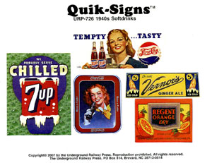 1940s SOFT DRINK DECALS SET NO. 2